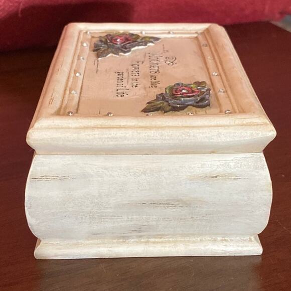 Sankyo Musical Jewelry Box Plays Wind Beneath my Wings Mother's Day Gift Mom GUC - Picture 5 of 12